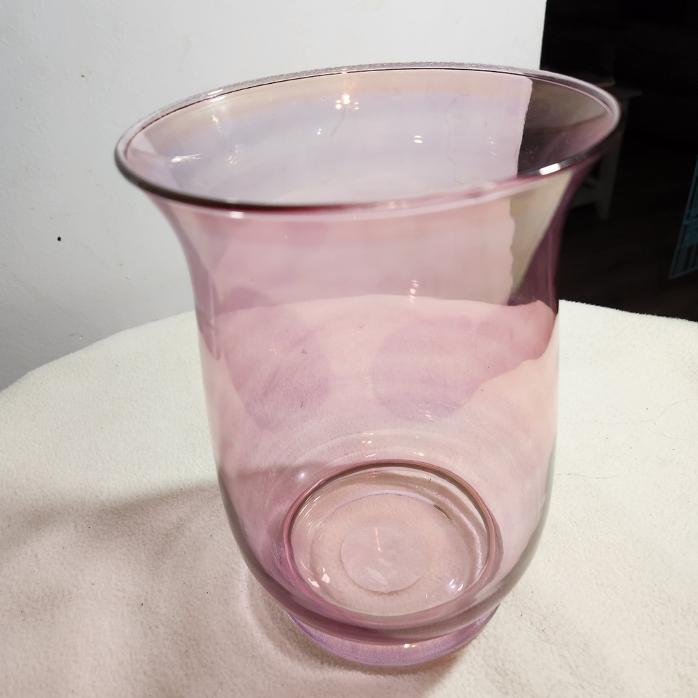 Pier 1 Imports Purple Glass Candle Holder for Pillar Candles